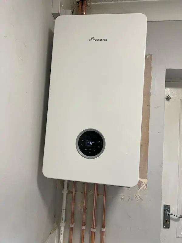 Worcester Bosch Greenstar boiler installed in utility area